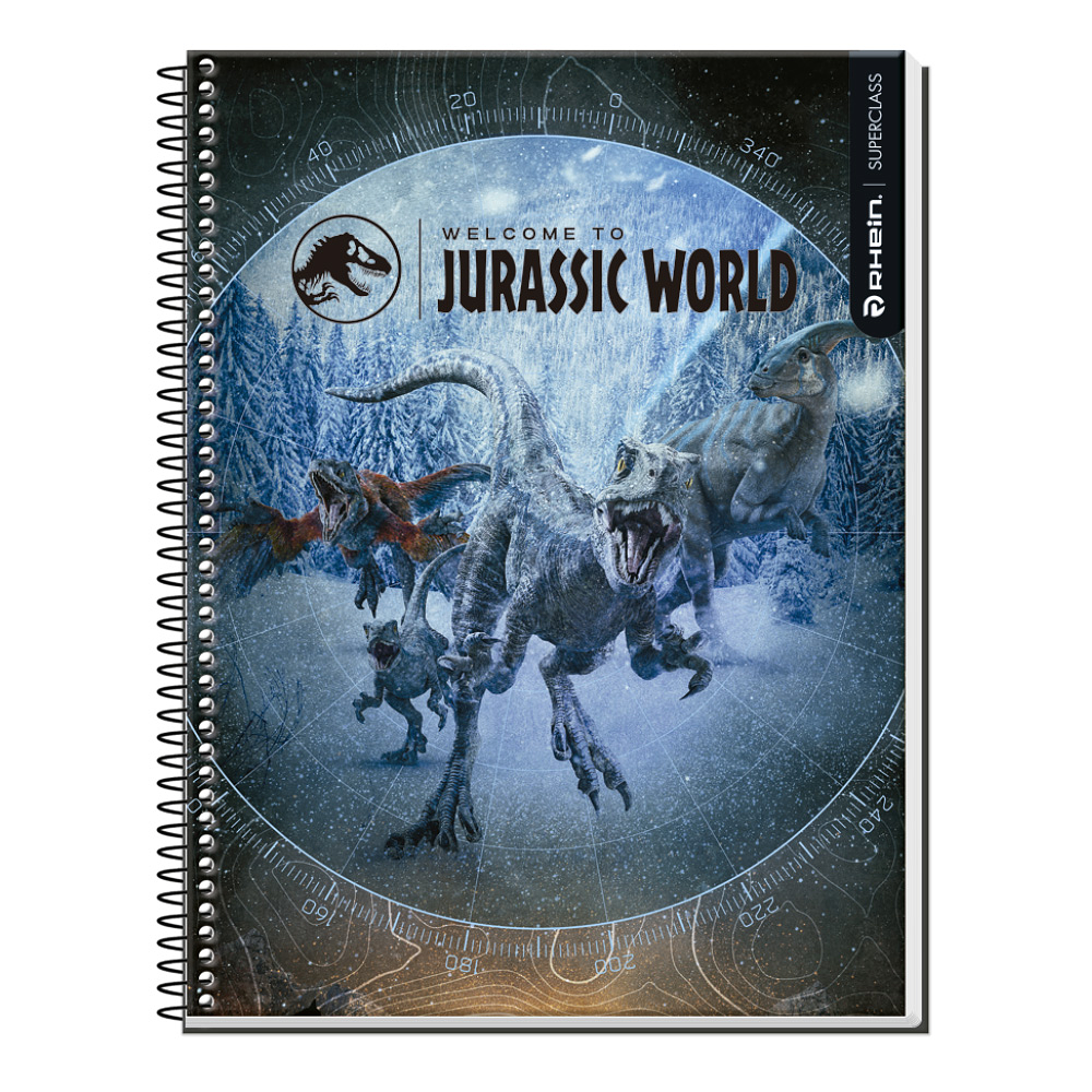 CUADERNO TOP 120 HOJAS MAT 7MM JURASSIC  W. F.