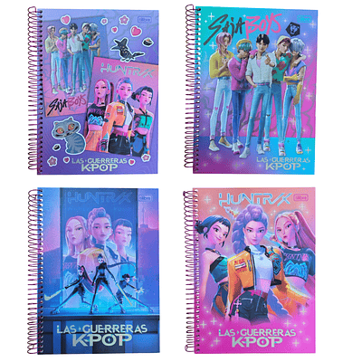 CUADERNO UNIVERSITARIO 7MM 100HJS LAS GUERRERAS K-POP