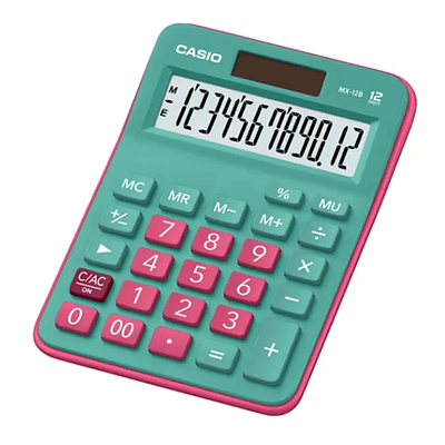 CALCULADORA MX-12B VERDE CON BORDE