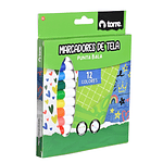 MARCADORES DE TELA 12 COLORES