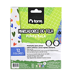 MARCADORES DE TELA 12 COLORES