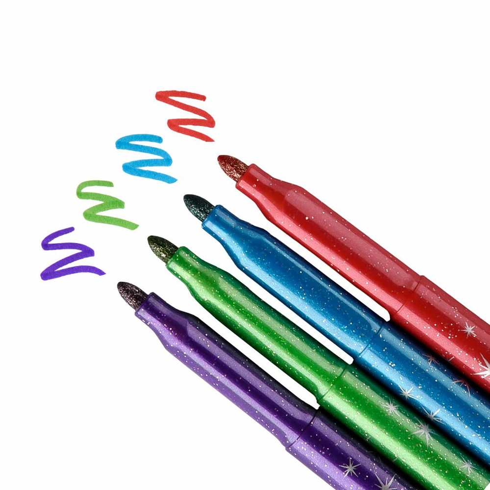 MARCADORES GLITTER 8 COLORES