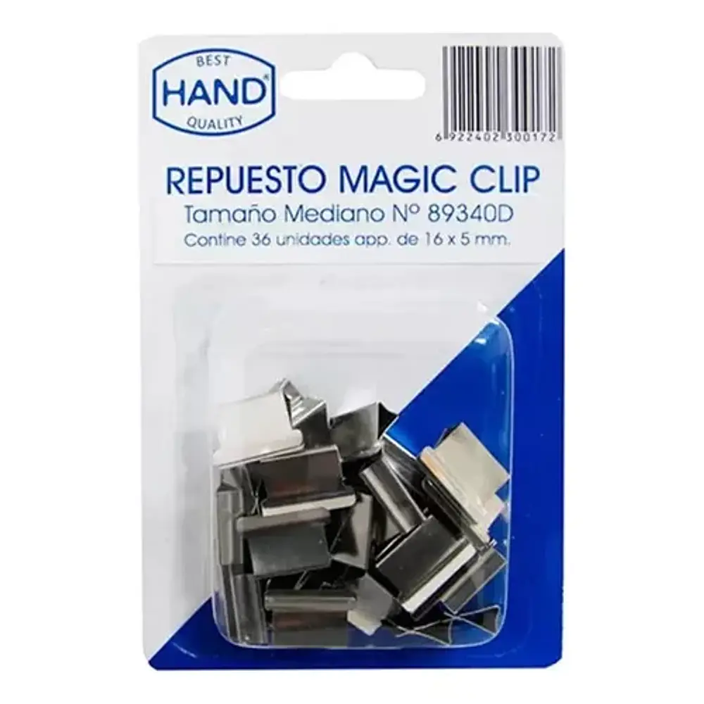 REPUESTOS MAGIC CLIP 16x5mm, 36 DISPLAY