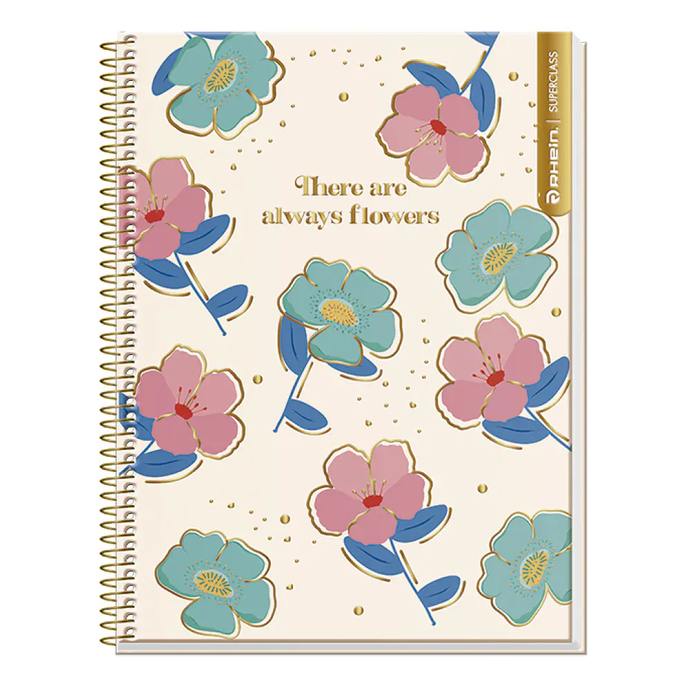CUADERNO TOP 120 HOJAS MAT 7MM FLOWERS