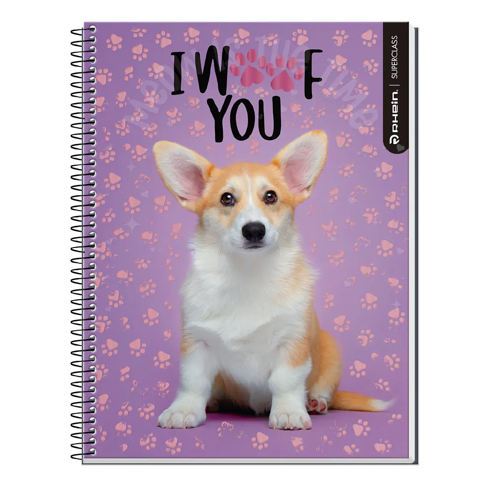 CUADERNO TOP 120 HOJAS MAT 7MM PUPPIES