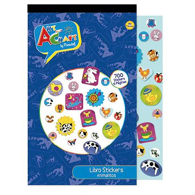 STICKER LIBRO ANIMALES 6 PÁGINAS. 700 PCS.