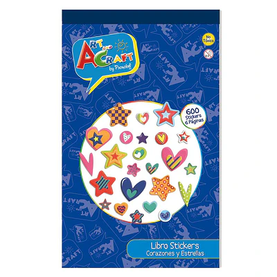 STICKER LIBRO CORAZONES Y ESTRELLAS 