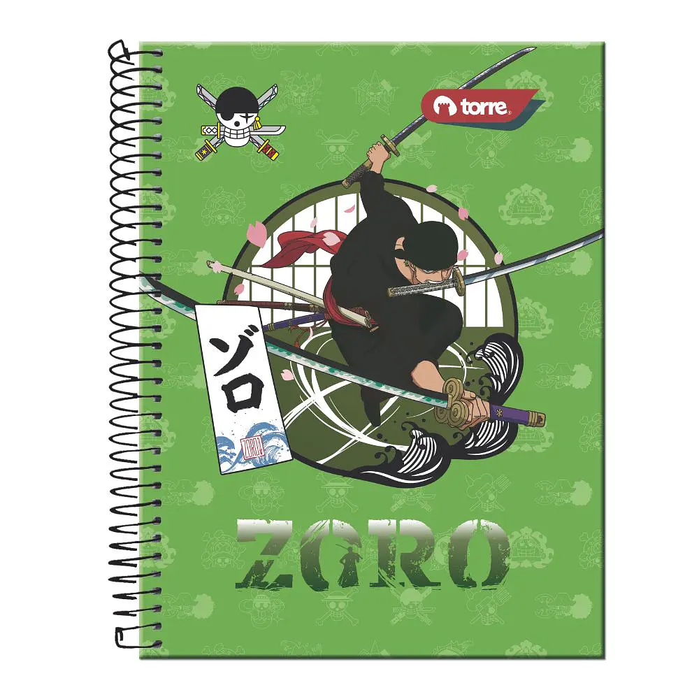 CUADERNO TOP 150 HOJAS 7MM ONE PIECE 