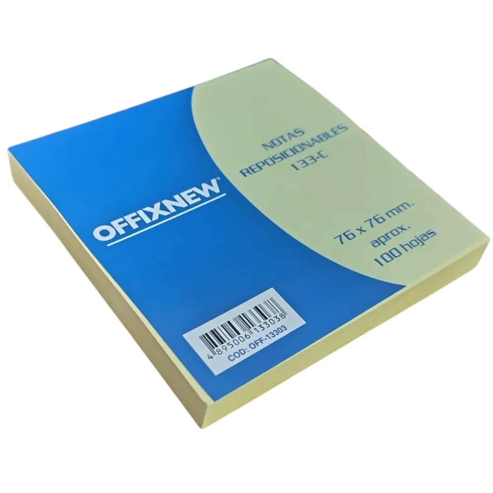 TACO APUNTES ADHESIVO 76X76MM 100HOJAS OFFIX