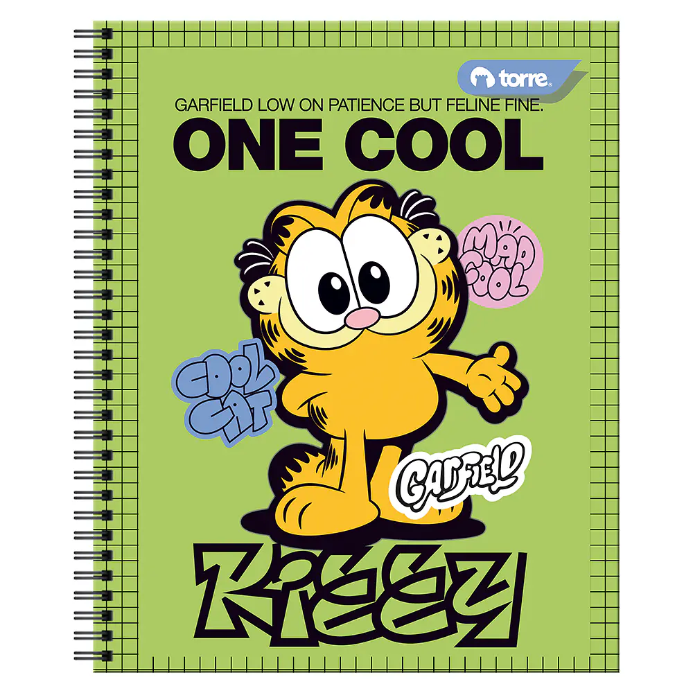 CUADERNO UNIVERSITARIO 100HJS 7MM GARFIELD CLASICO