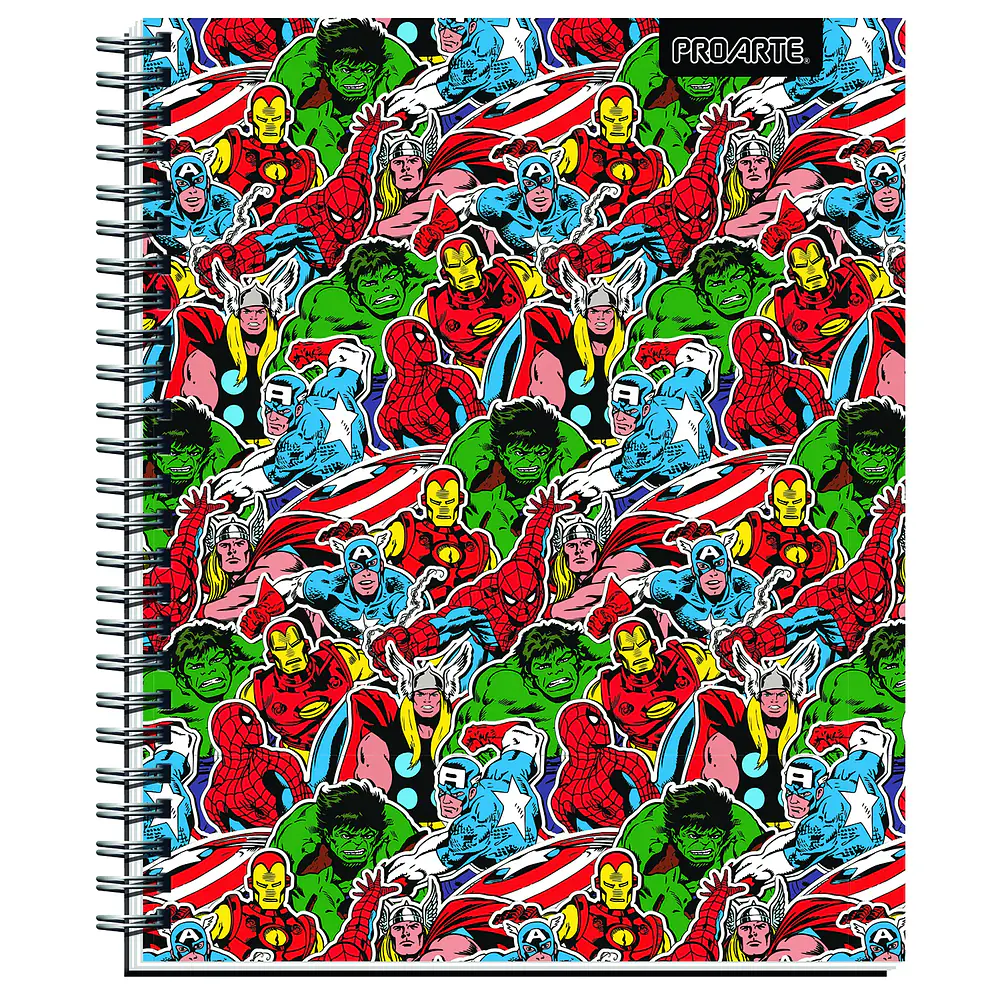 CUADERNO UNIVERSITARIO 100HJS MAT7MM. MARVEL COMICS
