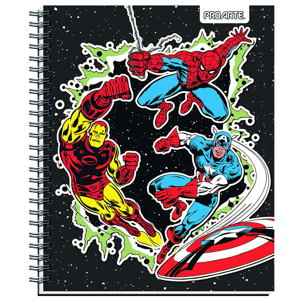 CUADERNO UNIVERSITARIO 100HJS MAT7MM. MARVEL COMICS