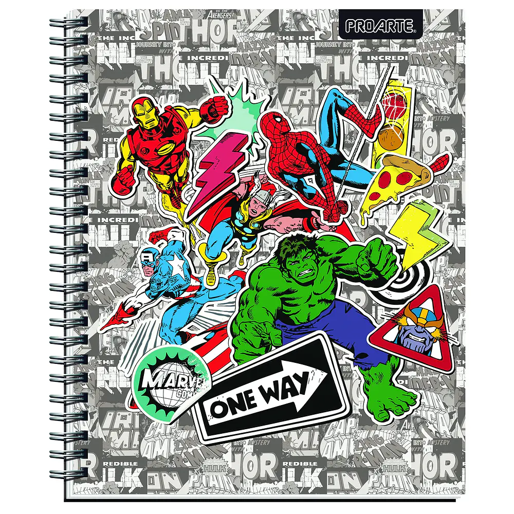 CUADERNO UNIVERSITARIO 100HJS MAT7MM. MARVEL COMICS