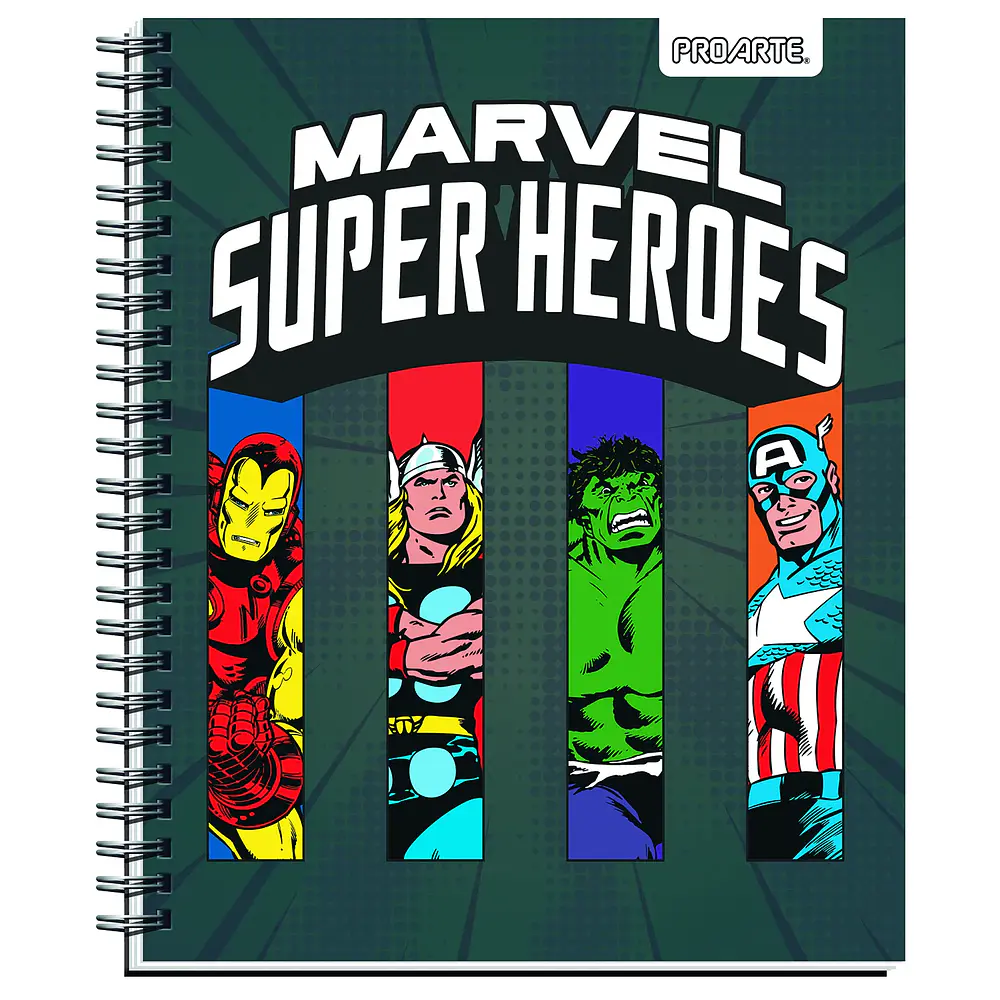 CUADERNO UNIVERSITARIO 100HJS MAT7MM. MARVEL COMICS