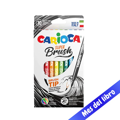 PLUMONES SUPER BRUSH 10 COLORES