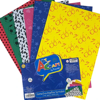 GOMA EVA DISEÑOS SURTIDOS 6 COL 405