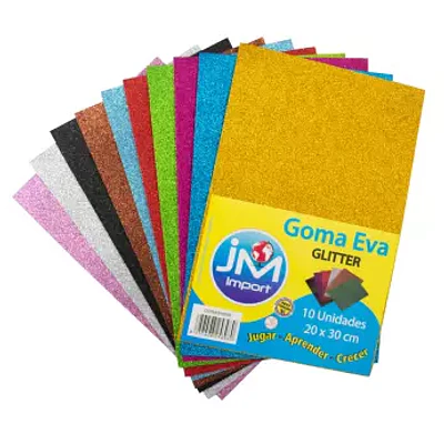 SET DE GOMA EVA GLITTER JM