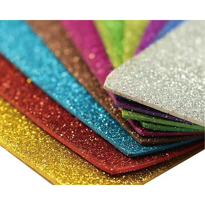 GOMA EVA GLITTER PLIEGOS -  DIFERENTE COLORES