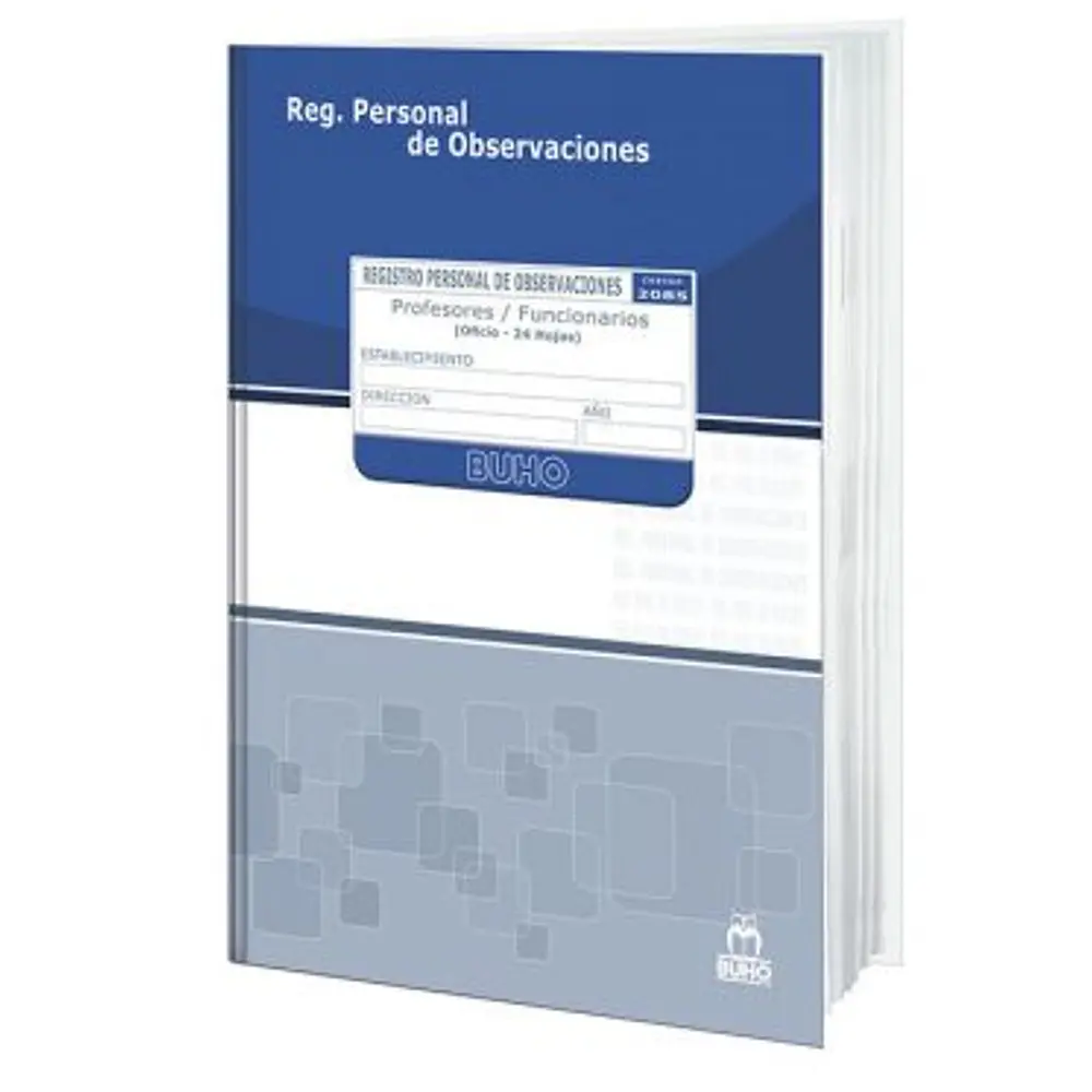 LIBRO CLASES REGISTRO PERSONAL DE OBSERVACIONES PROFESORES Y FUNCIONARIOS