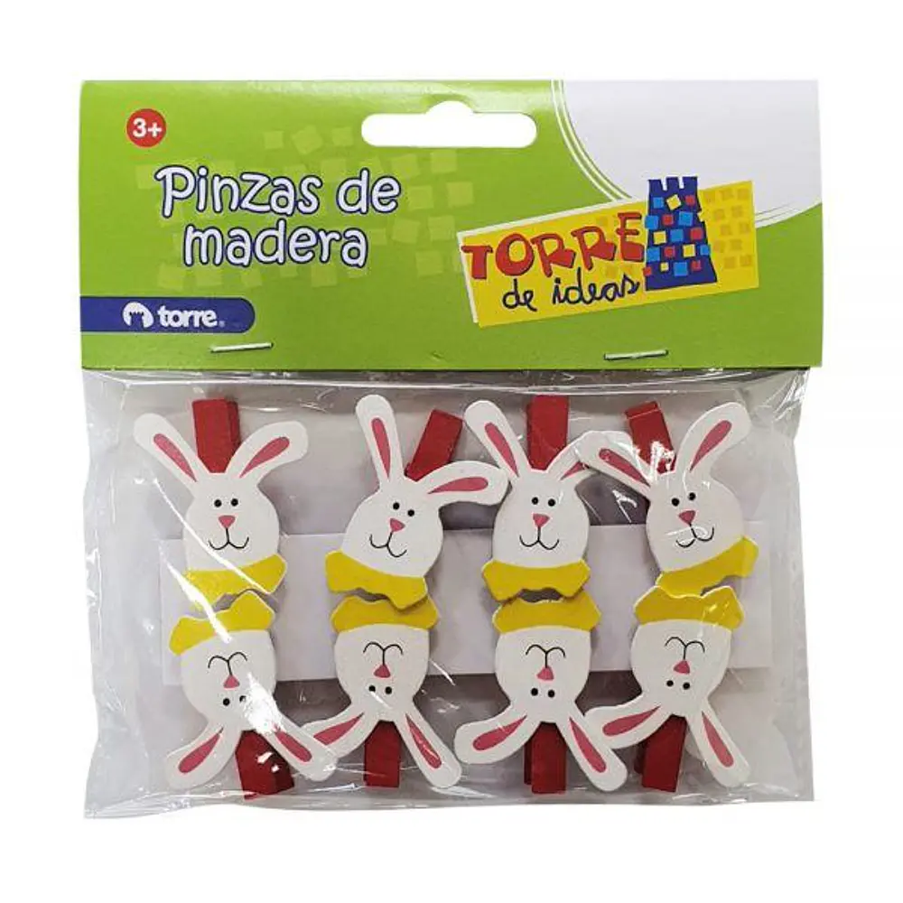 PINZAS DE MADERA ANIMALES TORRE