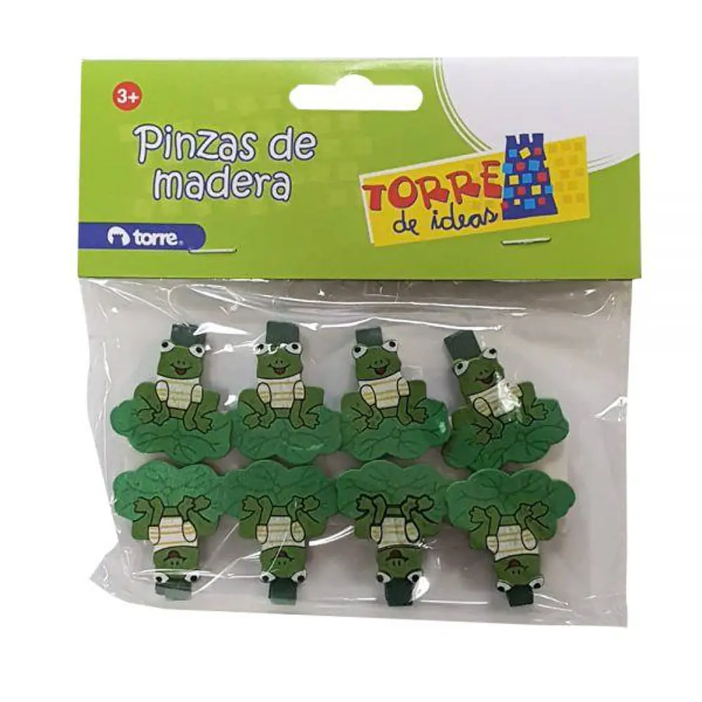 PINZAS DE MADERA ANIMALES TORRE