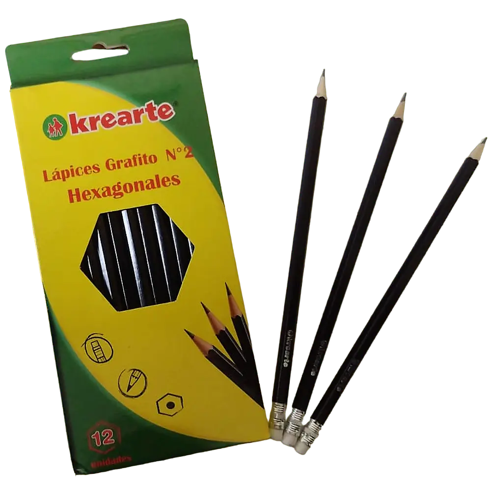 LAPIZ GRAFITO Nº2 HEXAGONAL - KREARTE