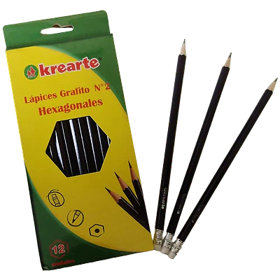 LAPIZ GRAFITO Nº2 HEXAGONAL - KREARTE