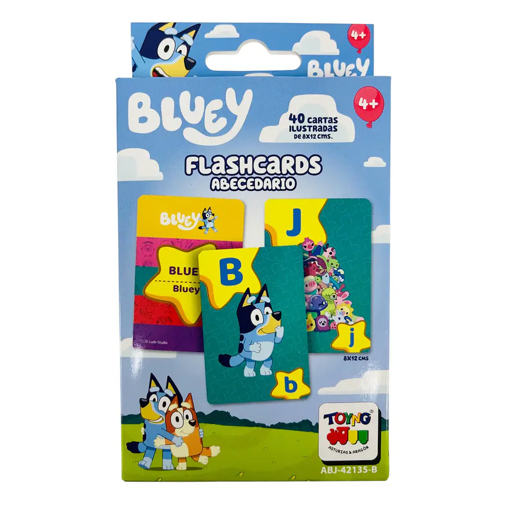 LAMINA FLASHCARD ABECEDARIO BLUEY