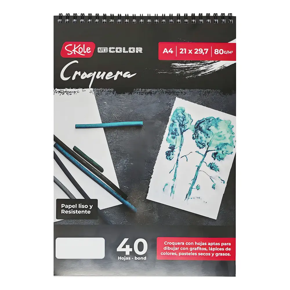 CROQUERA A4 80GRS 40HOJAS 21 x 29,7 CM 