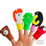 TITERES PARA DEDOS GOMA EVA 5 UNIDADES