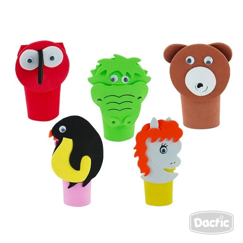 TITERES PARA DEDOS GOMA EVA 5 UNIDADES