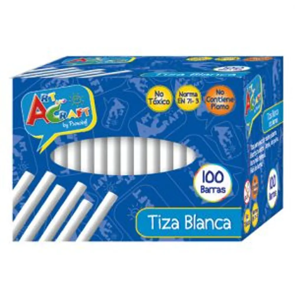 TIZA BLANCA 100 UNIDADES ART AND CRAFT