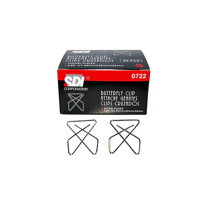 CLIPS MARIPOSA 19 MM 3 CMS. 50 UNIDADES