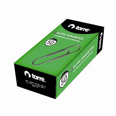 CLIPS METAL 50MM. 50 UNIDADES PUNTA REDONDA