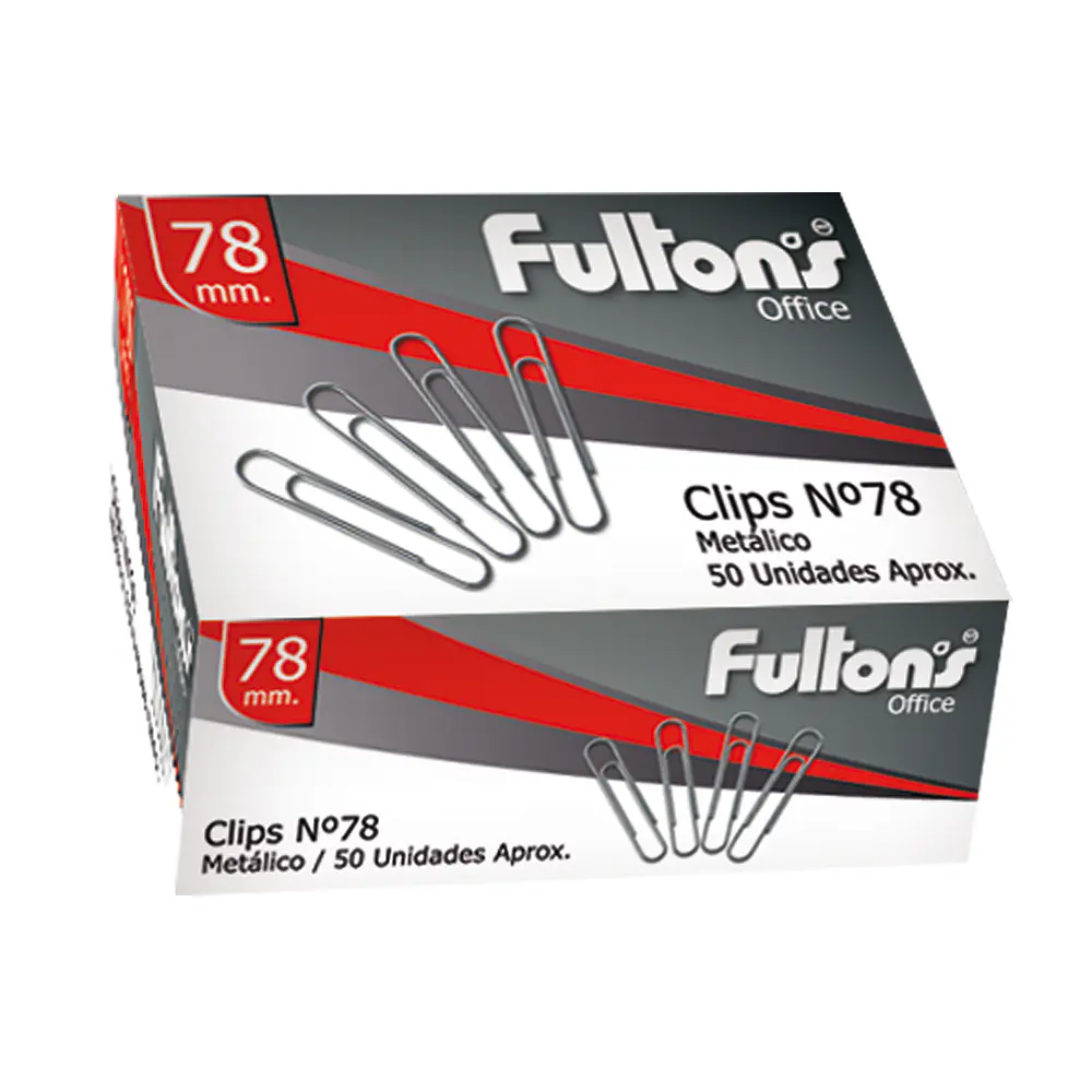 CLIPS METAL 78MM PUNTA REDONDA - FULTONS