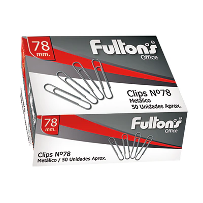 CLIPS METAL 78MM PUNTA REDONDA - FULTONS