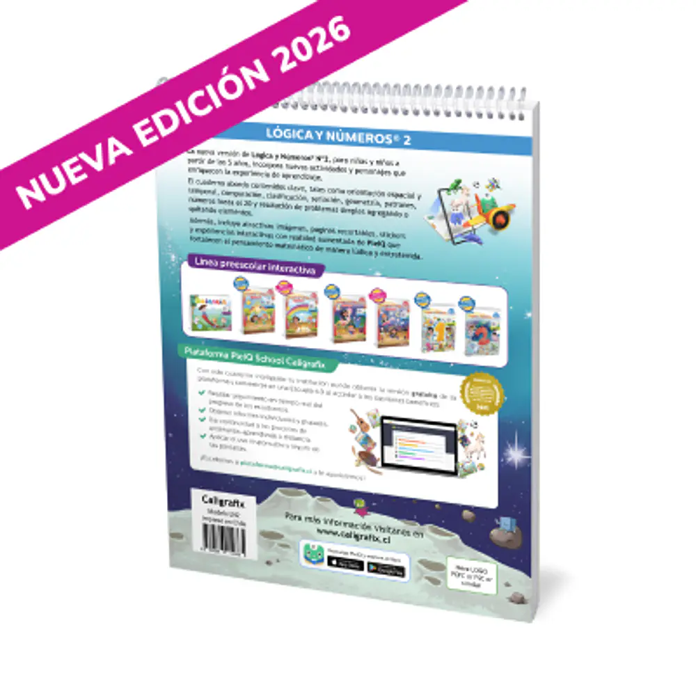 CUADERNO CALIGRAFIX LÓGICA Y NÚMEROS N°2