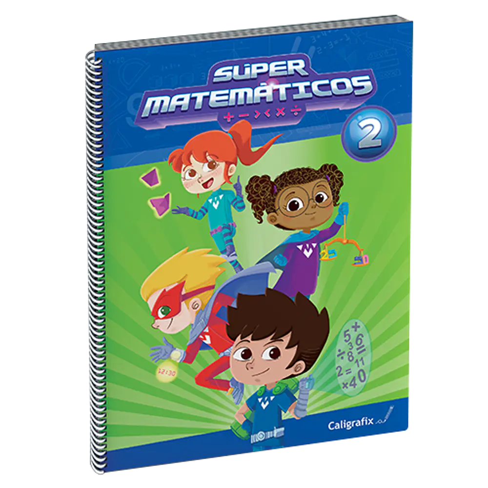 CUADERNO CALIGRAFIX SÚPER MATEMÁTICOS N°2