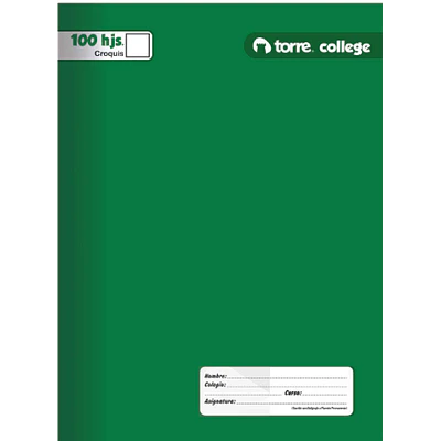 CUADERNO COLLEGE 100 HJS. CROQUIS LISO