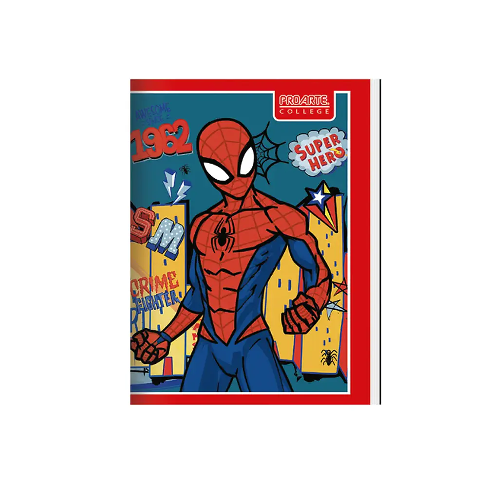 CUADERNO COLLEGE 80HJS MATETMATICA 7MM - SPIDERMAN