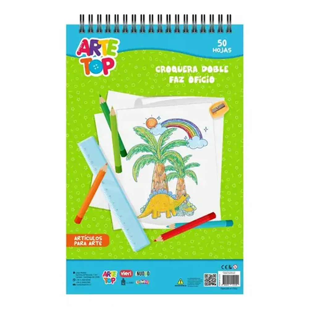 CROQUERA ESPIRAL OFICIO DOBLE FAZ ESPIRAL 50 HOJAS 