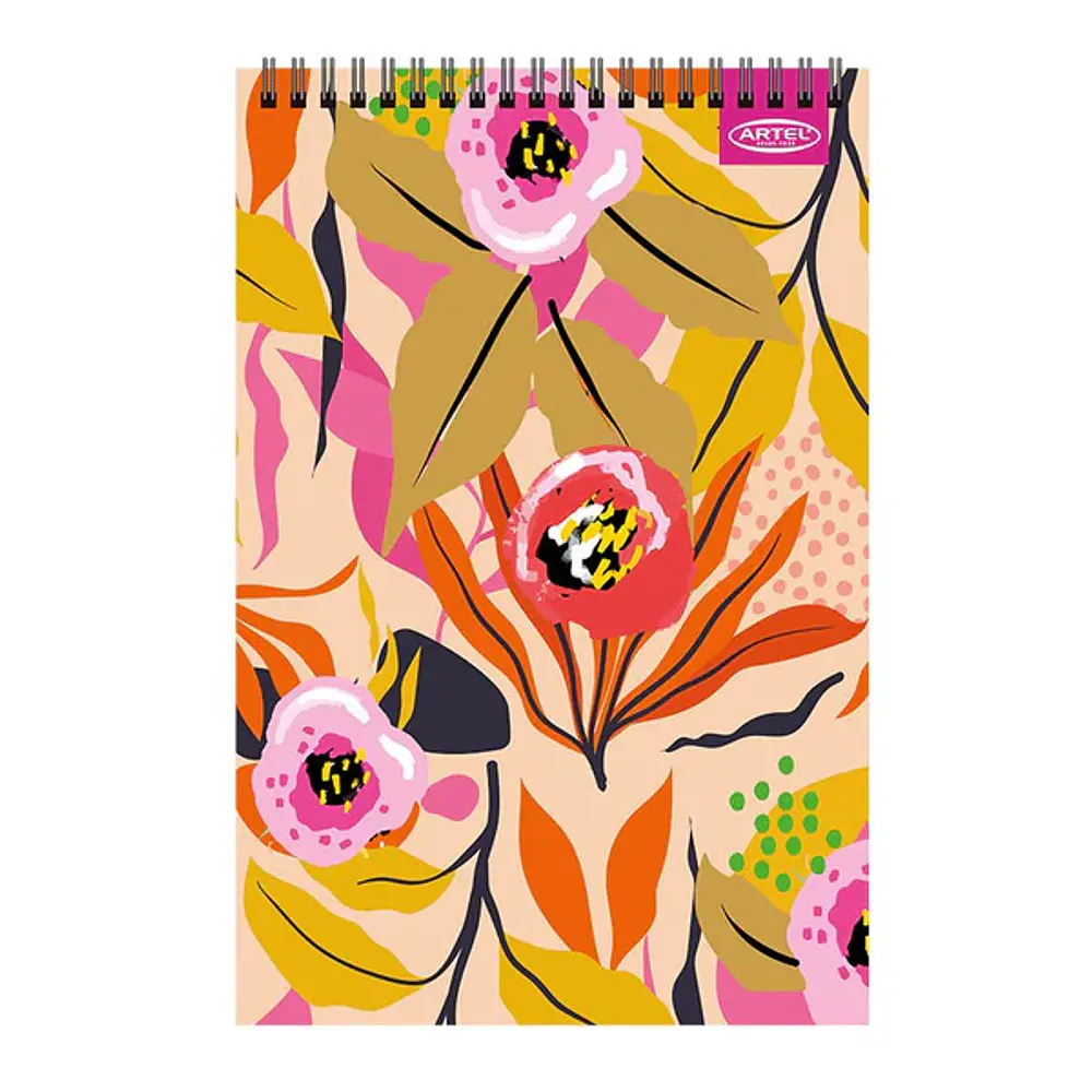 CROQUERA OFICIO FLORAL 80 HOJAS