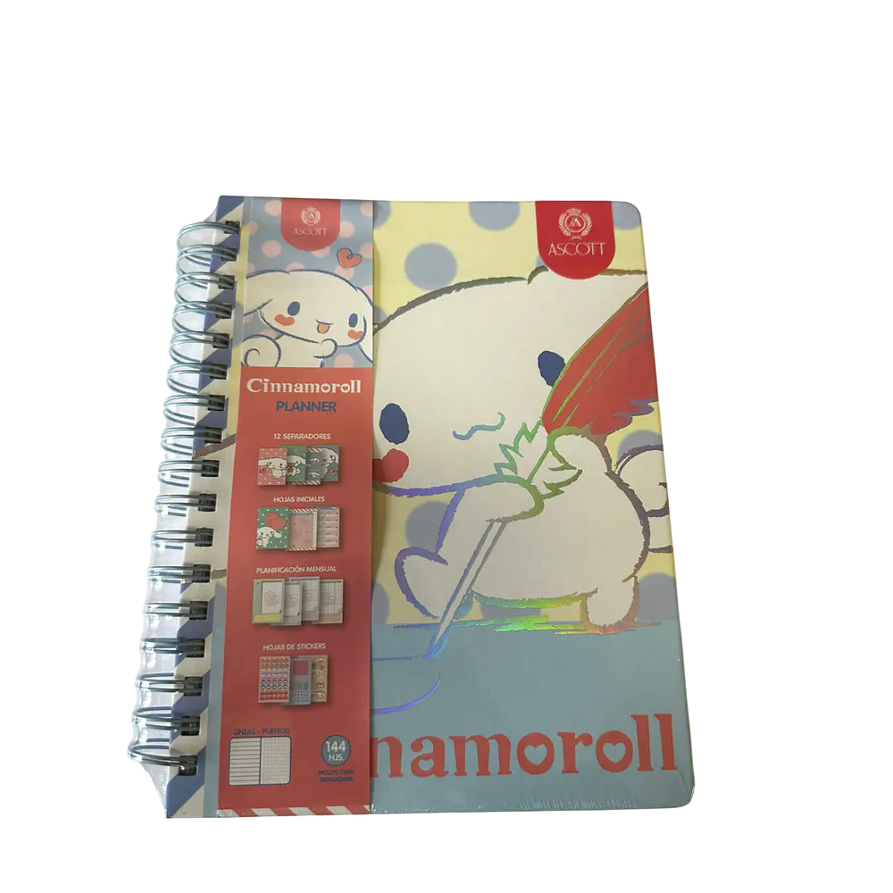 PLANNER CON ESPIRAL CINNAMORROLL 17X23CMS