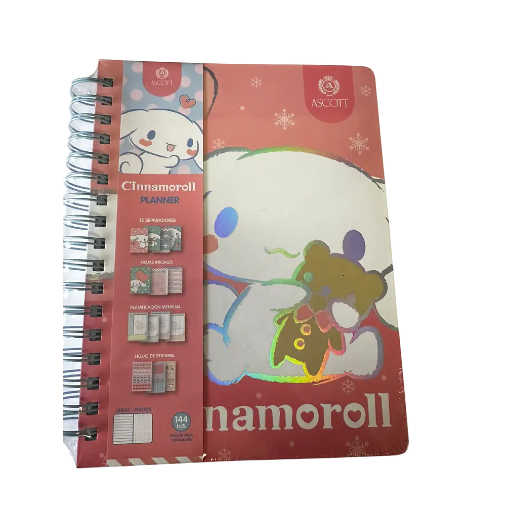 PLANNER CON ESPIRAL CINNAMORROLL 17X23CMS