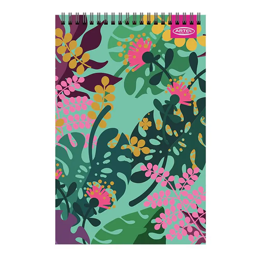 CROQUERA OFICIO FLORAL 80 HOJAS