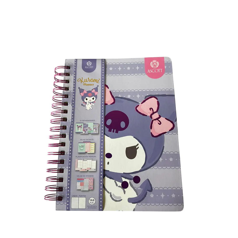 PLANNER CON ESPIRAL KUROMI 17X23CMS