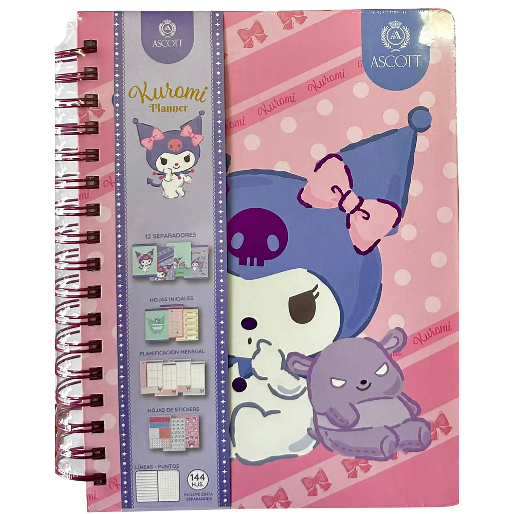 PLANNER CON ESPIRAL KUROMI 17X23CMS