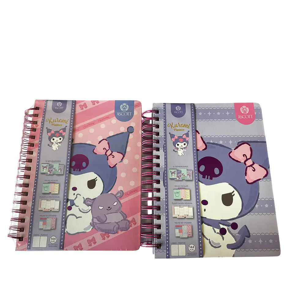 PLANNER CON ESPIRAL KUROMI 17X23CMS