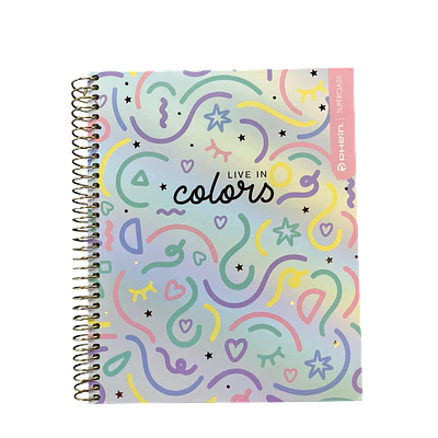 CUADERNO BOOK 120 HOJAS MAT 5MM PASTEL