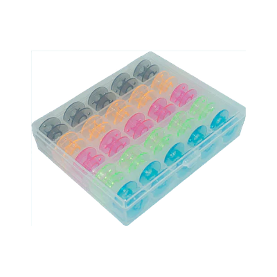 CAJA CON CARRETES DE COLOR 25 PIEZAS